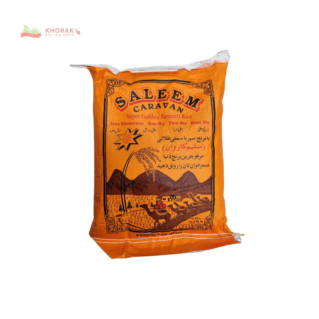 Saleem Raja Rice Indian Saleem Caravan Golden Basmati Rice (10 lb)