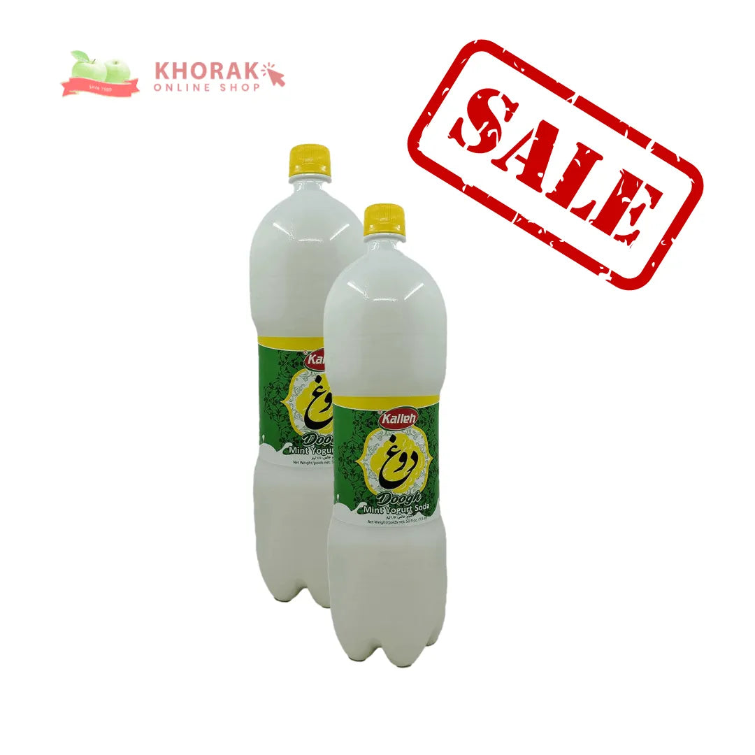 Kalleh Doogh Mint yogurt soda 1.5L Pack of 2 Khorak Supermarket